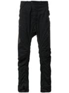 11 By Boris Bidjan Saberi Embroidered Trousers, Men's, Size: Large, Black, Cotton/spandex/elastane