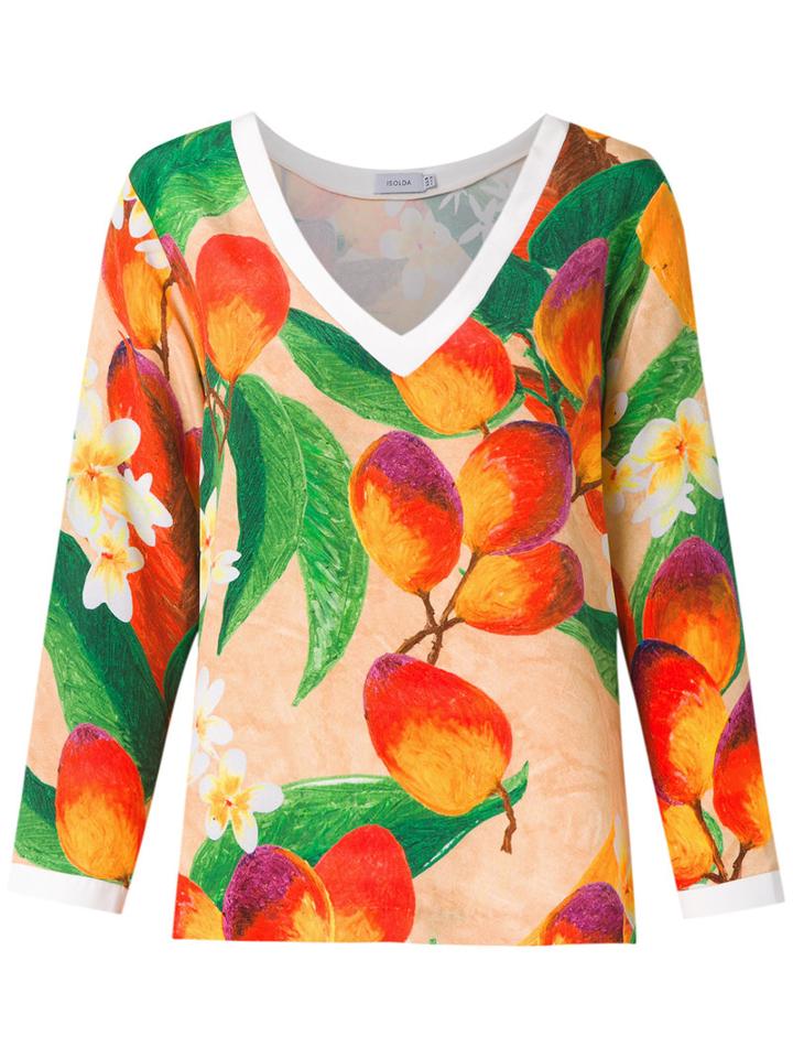 Isolda - Silk Blouse - Women - Silk - 44, Yellow/orange, Silk
