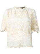Isabel Marant 'rumba' Embroidered Top, Women's, Size: 36, Yellow/orange, Ramie/polyester