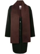 Hermès Pre-owned Detachable Scarf Coat - Black