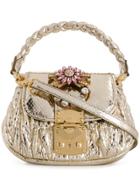 Miu Miu Mini Embellished Bag - Gold
