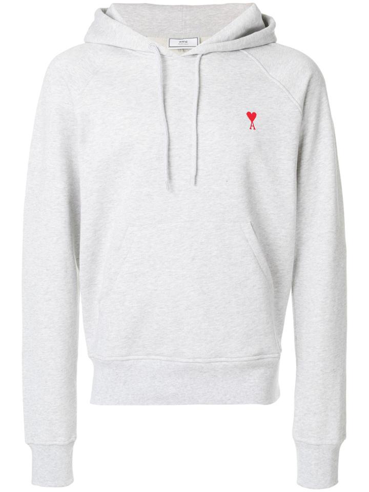 Ami Alexandre Mattiussi Ami De Coeur Hoodie - Grey