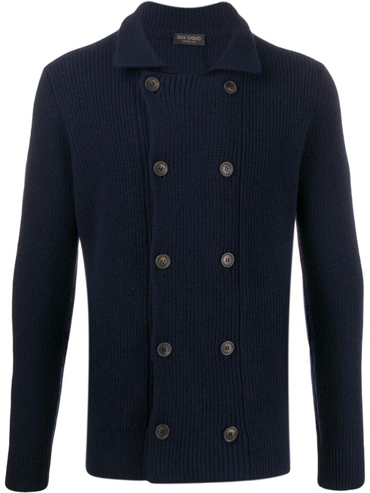 Dell'oglio Double-breasted Knit Cardigan - Blue