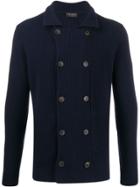 Dell'oglio Double-breasted Knit Cardigan - Blue
