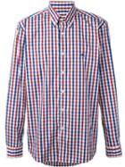 Etro Gingham Check Shirt, Men's, Size: 43, White, Cotton/polyamide/spandex/elastane
