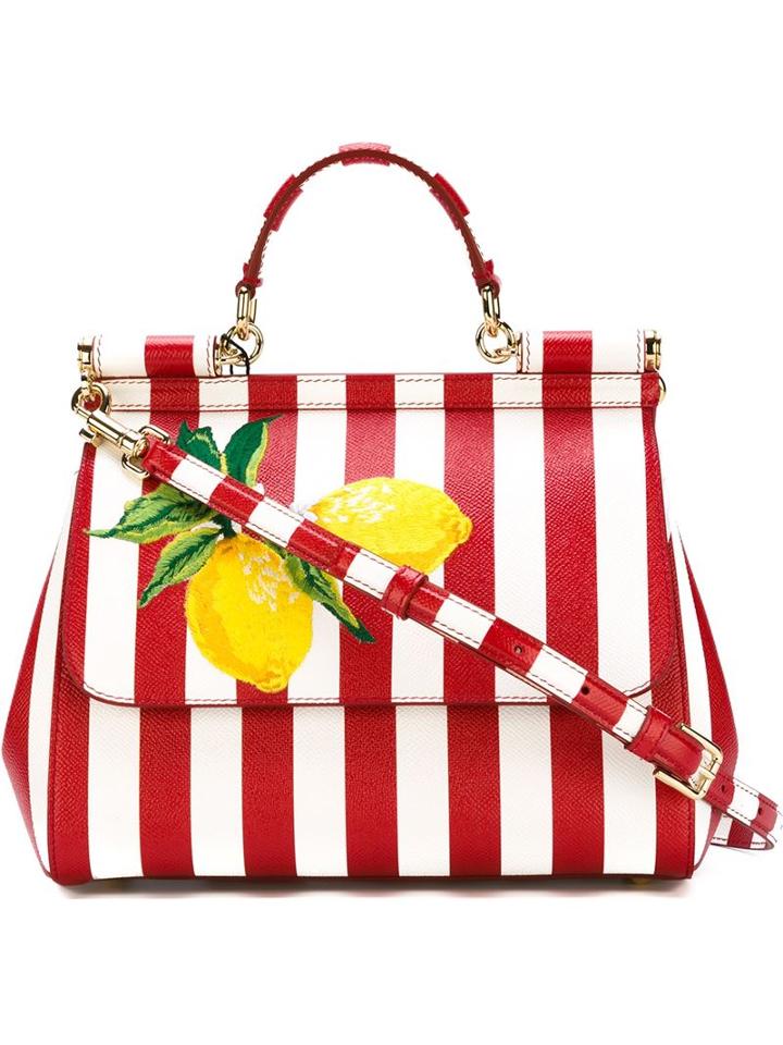 Dolce & Gabbana Striped 'miss Sicily' Bag