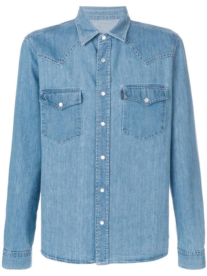 Ami Paris Ami Fit Denim Shirt - Blue
