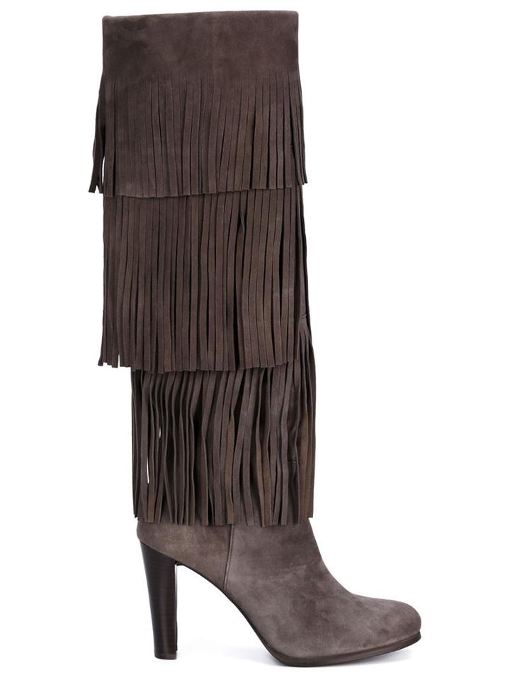 Stuart Weitzman Fringed Knee-high Boots