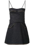 Jonathan Simkhai Strapless Wrap Bustier - Blue