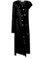 Jw Anderson Asymmetric Buttoned Dress - Black