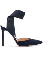 Gianvito Rossi Wrap Strap Pointed Pumps - Blue
