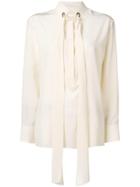 Chloé Tie Neck Blouse - Neutrals