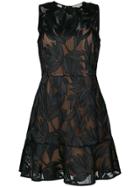Michael Michael Kors Palm-appliquéd Mesh Dress - Black