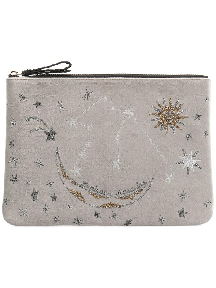 Mehry Mu Zodiac Sign Zip Pouch - Grey