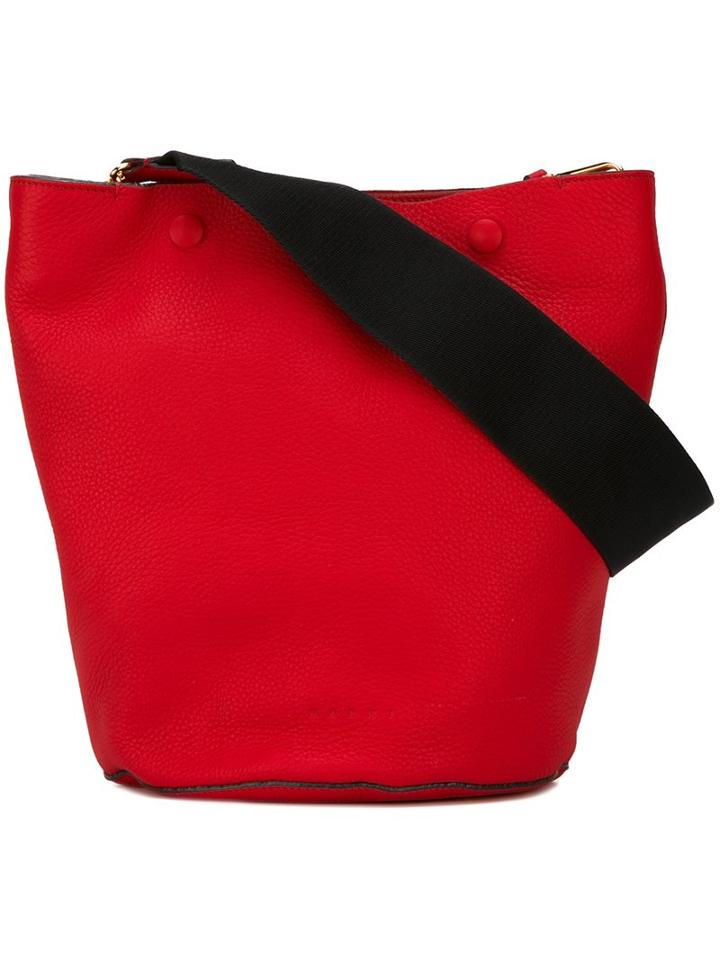 Marni 'bucket' Tote, Women's, Red, Calf Leather