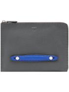 Fendi Zip Clutch - Grey
