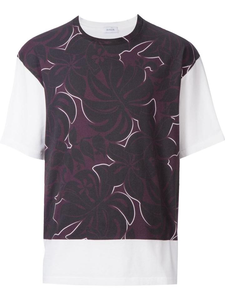 En Route Floral Print T-shirt, Men's, Size: 2, Pink/purple, Cotton