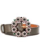 Etro Stone-embellished Buckle Belt - Brown
