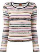 Missoni Knitted Stripe Top, Women's, Size: 46, Wool/rayon