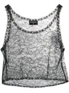 Chanel Pre-owned 2000's Lace Cropped Top - Black