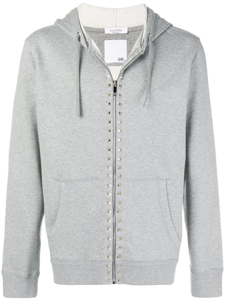 Valentino Rockstud Hoodie - Grey