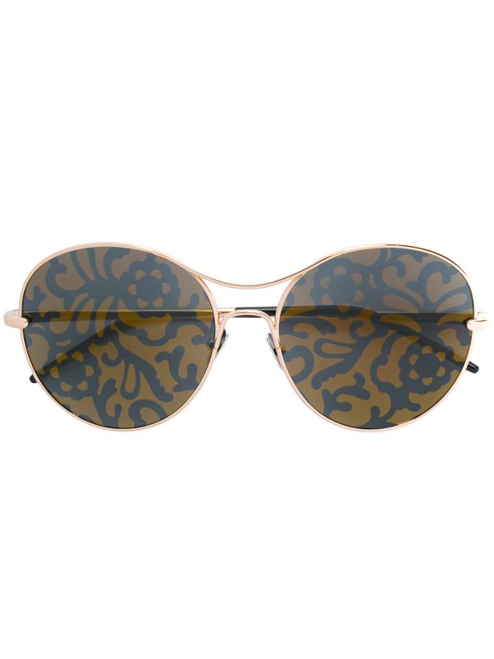 Pomellato Eyewear Floral Lens Sunglasses - Metallic