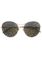 Pomellato Eyewear Floral Lens Sunglasses - Metallic