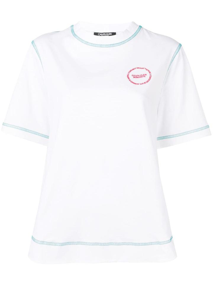 Calvin Klein 205w39nyc Contrast Stitch T-shirt - White