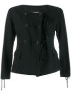 Chanel Pre-owned 2007's Collarless Lace-up Jacket - Black