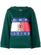 Hilfiger Collection Logo Patch Hoodie - Green