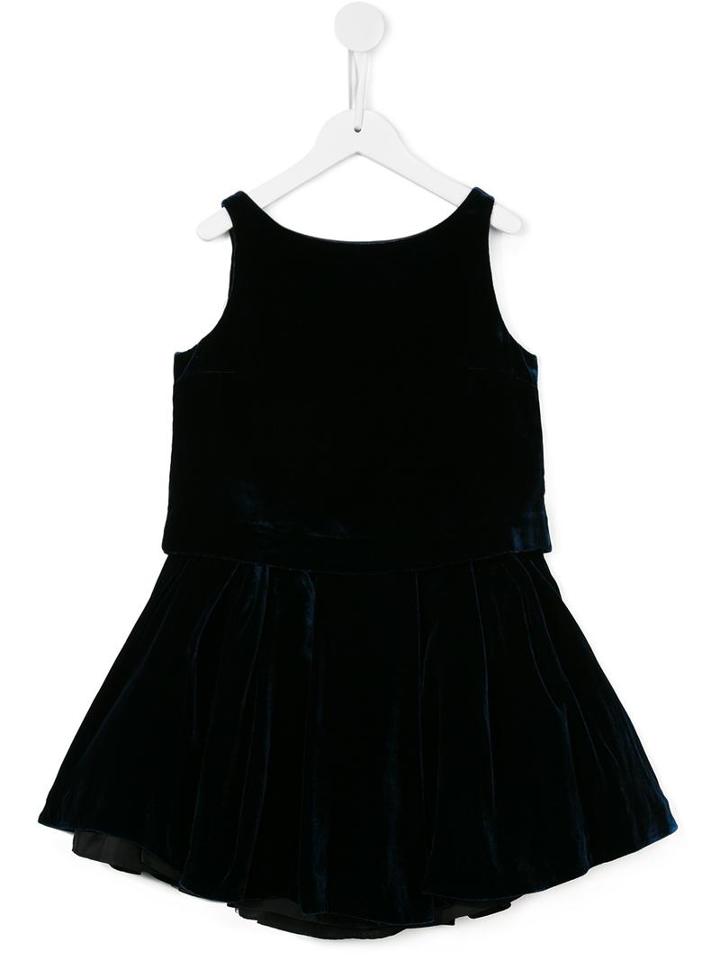 Ralph Lauren Kids Velvet Dress, Girl's, Size: 10 Yrs, Blue