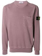 Stone Island Logo Long-sleeve Sweatshirt - Pink & Purple