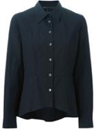 Marc By Marc Jacobs Asymmetric Hem Shirt, Women's, Size: 6, Black, Cotton/spandex/elastane