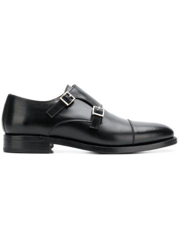 Berwick Shoes Double Monk Strap Shoes - Black