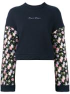 Magda Butrym - Floral-print Sweatshirt - Women - Cotton - 34, Blue, Cotton