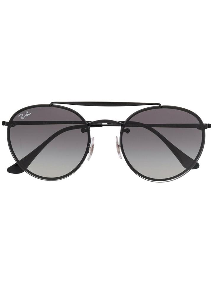 Ray-ban Round Double-bridge Sunglasses - Black
