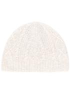 Pringle Of Scotland Cable Knit Beanie - Nude & Neutrals