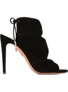 Aquazzura Pasadena Sandals, Women's, Size: 41, Black, Leather/suede