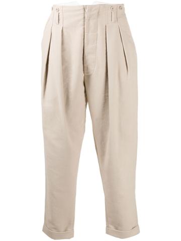 Katharine Hamnett London Brace Moleskin Trousers - Neutrals