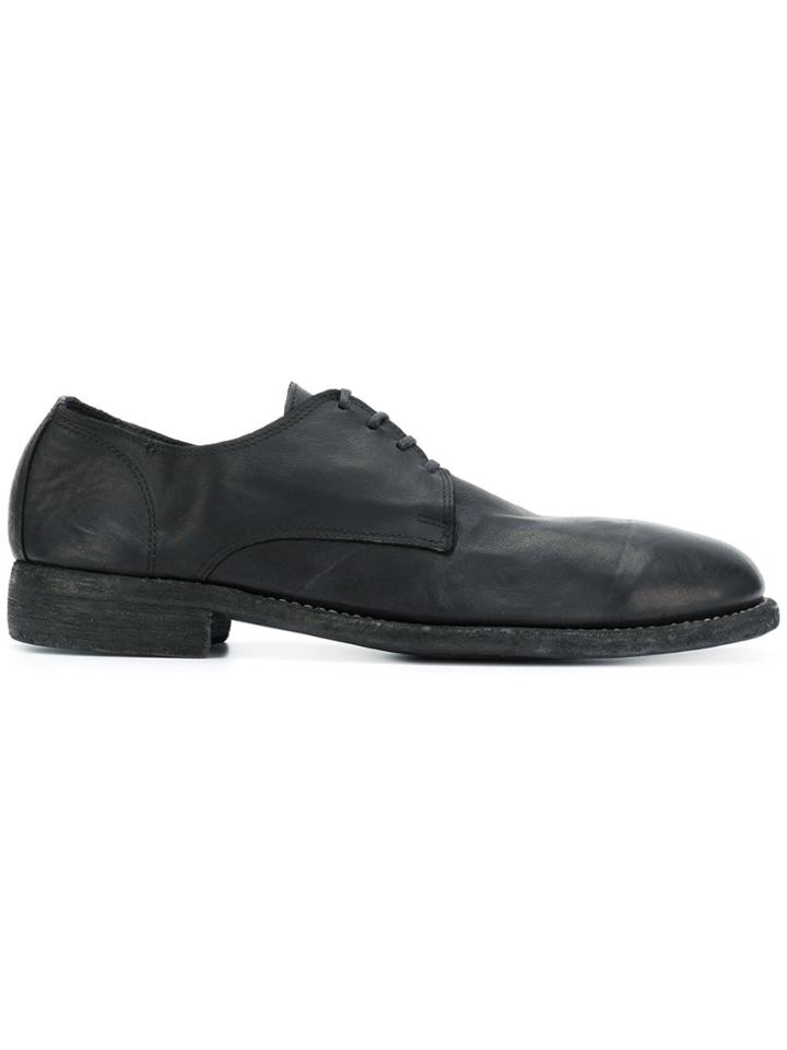 Guidi Large Kangaroo Derby Shoes - Black