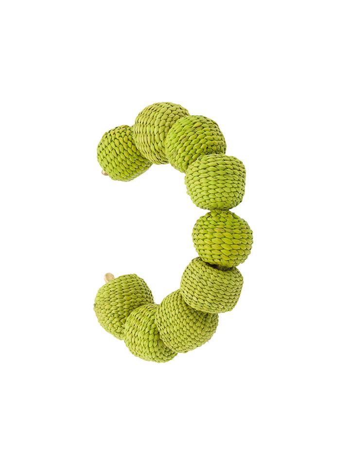 Carolina Herrera Raffia Beads Bracelet - Green