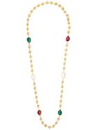 Dolce & Gabbana Crystal Sphere Long Necklace - Metallic