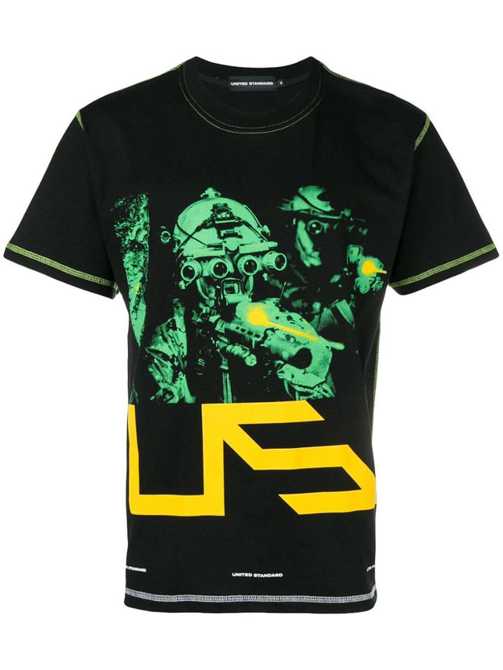 United Standard 'nightvision' Print T-shirt - Black
