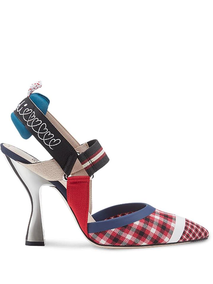 Fendi Check Patterned Pumps - Black