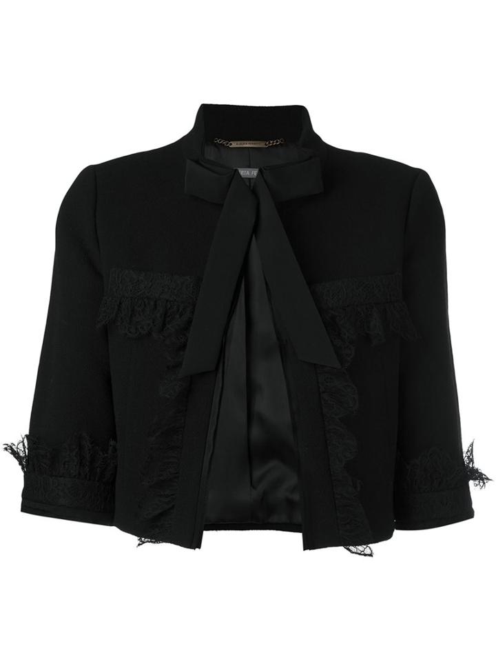 Alberta Ferretti Fringed Cropped Jacket