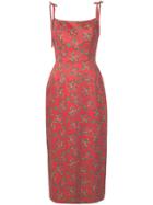 The Vampire's Wife Floral Print Midi Dress - Red