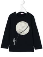 Il Gufo Moon Print Sweatshirt, Boy's, Size: 8 Yrs, Blue