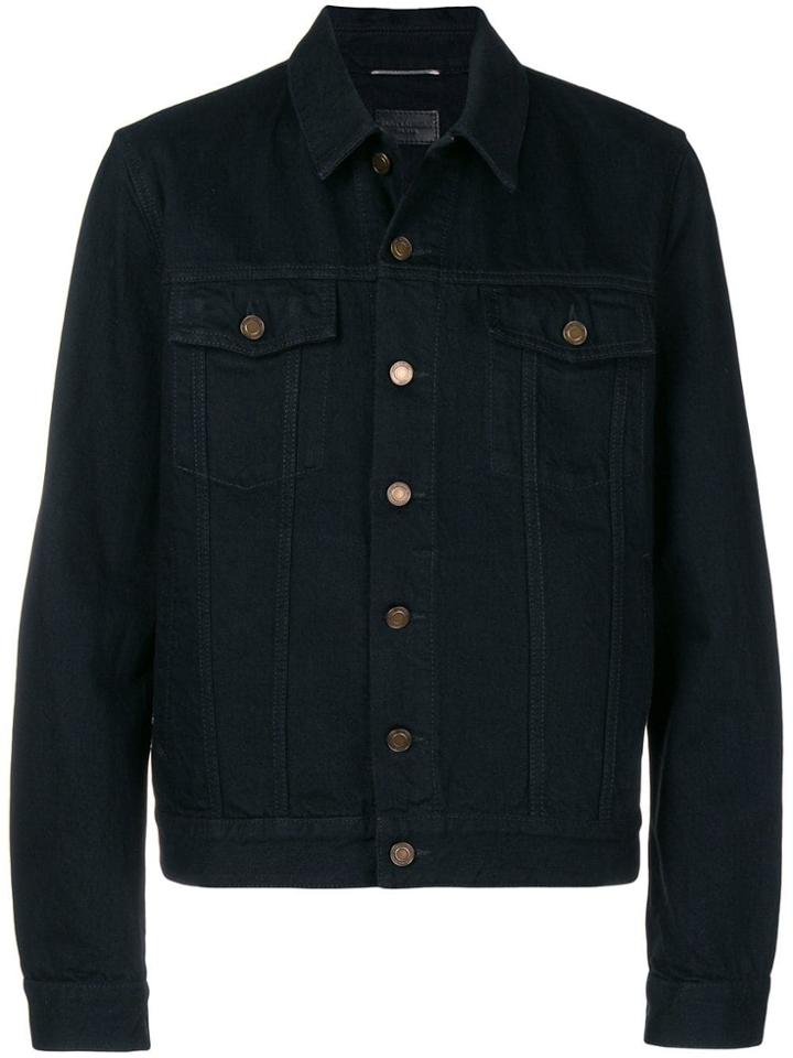 Saint Laurent Buttoned Denim Jacket - Black