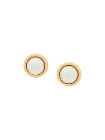 Susan Caplan Vintage 1970's Grosse Vintage Button Earrings - Gold