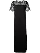 Twin-set Lace Sleeves Mid Dress, Women's, Size: 42, Black, Polyester/polyamide